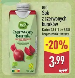 ALDI BIO Sok z czerwonych buraków oferta