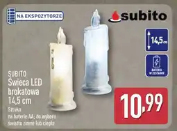 ALDI SUBITO Świeca LED brokatowa 14,5 cm oferta