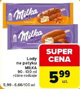 Carrefour Express Lody na patyku MILKA oferta