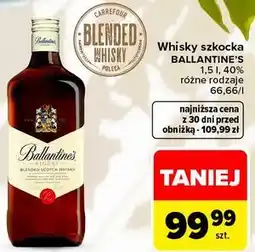 Carrefour Whisky szkocka Ballantine's Finest oferta