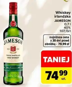 Carrefour Whiskey irlandzka Jameson oferta
