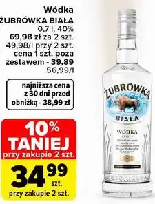 Carrefour Wódka Żubrówka Biała oferta