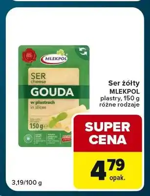 Ser żółty w plastrach Mlekpol