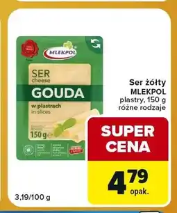 Carrefour Express Ser żółty w plastrach Mlekpol oferta