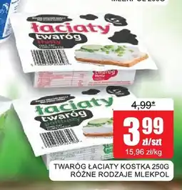 Bingo Twaróg Łaciaty kostka Mlekpol oferta
