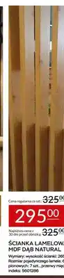 Abra Ścianka lamelowa MDF dąb naturalny oferta