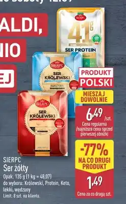 ALDI Ser żółty w plastrach Królewski Sierpc oferta