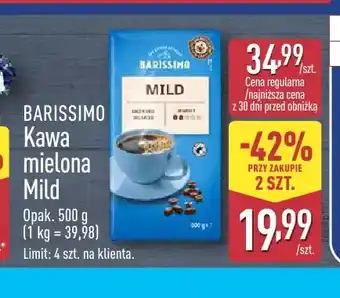 ALDI Kawa mielona Mild Barissimo oferta