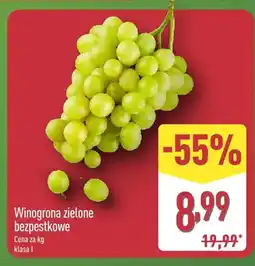 ALDI Winogrona zielone bezpestkowe oferta