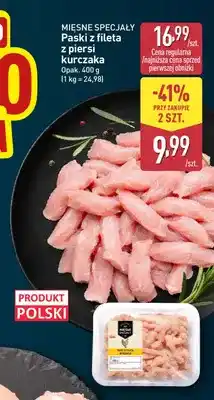 ALDI Paski z fileta z piersi kurczaka Mięsne Specjały oferta