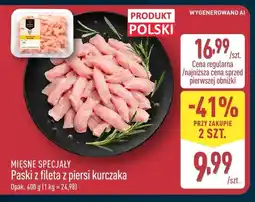 ALDI Paski z fileta z piersi kurczaka Mięsne Specjały oferta