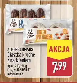 ALDI Ciastka kruche z nadzieniem Linzer Stangen Alpenschmaus oferta