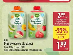 ALDI Mus owocowy dla dzieci Apple Pear Apricot Bio oferta