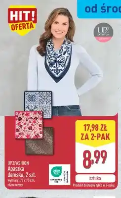 ALDI Apaszka damska 2-pak 70x70 cm Up2fashion oferta