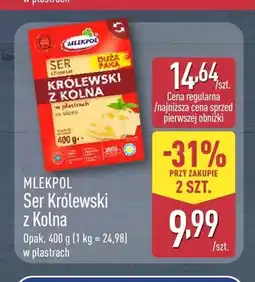 ALDI Ser Królewski z Kolna w plastrach Mlekpol oferta