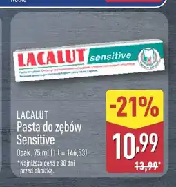 ALDI Pasta do zębów Sensitive Lacalut oferta