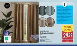 ALDI Zasłony zaciemniające 2-pak Home Creation 140x245 cm oferta