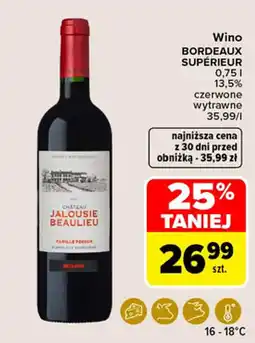 Carrefour Wino Bordeaux Supérieur oferta