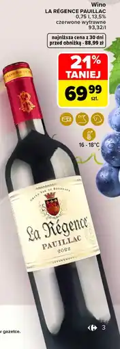 Carrefour Wino LA RÉGENCE PAUILLAC oferta