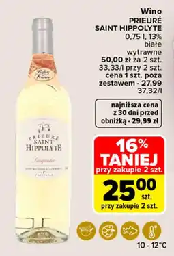 Carrefour Wino Prieuré Saint Hippolyte oferta