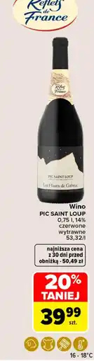 Carrefour Wino PIC SAINT LOUP oferta