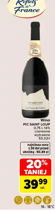 Carrefour Wino PIC SAINT LOUP oferta