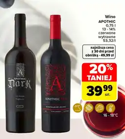 Carrefour Wino APOTHIC oferta