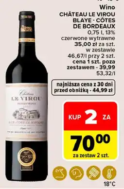 Carrefour Wino CHÂTEAU LE VIRIOU BLAYE - CÔTES DE BORDEAUX oferta