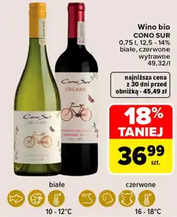Carrefour Wino bio CONO SUR oferta