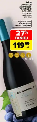 Carrefour Wino Cono Sur Pinot Noir oferta