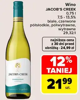 Carrefour Wino JACOB'S CREEK oferta
