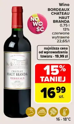 Carrefour Wino Bordeaux Château Haut Branda oferta