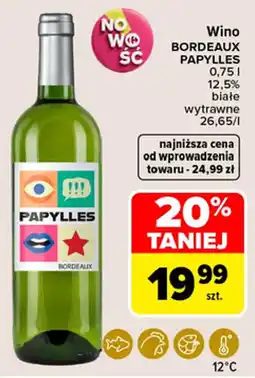 Carrefour Wino Bordeaux Papyllles oferta