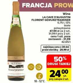 Carrefour Wino LA CAVE D'AUGUSTIN FLORENT GEWURZTRAMINER oferta