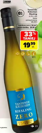Carrefour Tanzende Kätzchen Riesling Zero oferta