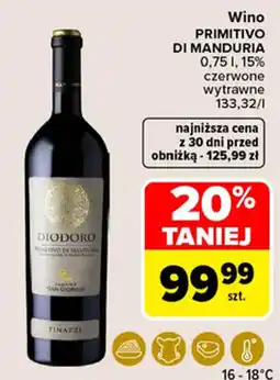 Carrefour Wino PRIMITIVO DI MANDURIA oferta
