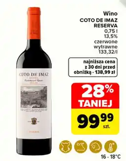 Carrefour Wino COTO DE IMAZ RESERVA oferta