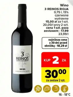 Carrefour Wino 3 reinos rioja oferta