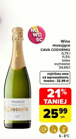 Carrefour Wino musujące CAVA CODORNÍU oferta