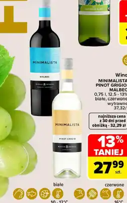 Carrefour Wino Minimalista Pinot Grigio Malbec oferta