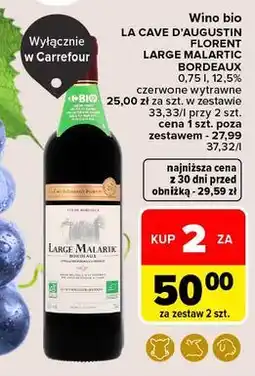 Carrefour Wino Large Malartic Bordeaux oferta