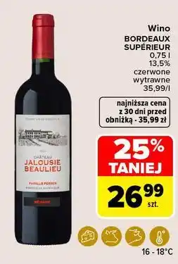 Carrefour Wino Bordeaux Superieur oferta
