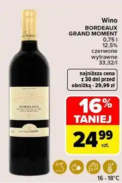 Carrefour Wino Bordeaux Grand Moment oferta