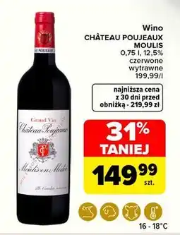 Carrefour Wino Grand Vin Chateau Poujeaux Moulis oferta