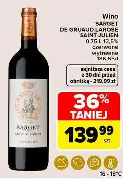 Carrefour Wino Chateau Gruaud Larose Sarget oferta