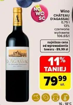 Carrefour Wino Pomies Agassac Chateau Haut Medoc 2008 oferta