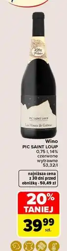 Carrefour Wino wytrawne Mas Du Greffier Pic Saint Loup Landuedoc oferta