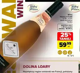 Carrefour Wino Pouilly-Fume Domaine Les Chantalouettes oferta