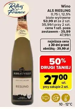 Carrefour Wino Ribeauville Riesling Alsace oferta