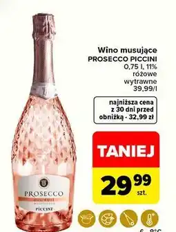Carrefour Wino rose Piccini Prosecco oferta
